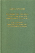 Rudolf Steiner, Rudolf Steiner Nachlassverwaltung - Der Wert des Denkens für eine den Menschen befriedigende Erkenntnis. Das Verhältnis der Geisteswissenschaft zur Naturwissenschaft