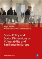 Birgit Bütow, María Luisa Góm Jiménez, Birgi Bütow, Birgit Bütow, María L. Gómez Jiménez, María Luisa Gómez Jiménez... - Social Policy and Social Dimensions on Vulnerability and Resilience in Europe