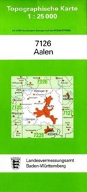 Topographische Karten Baden-Württemberg: Topographische Karte Baden-Württemberg Aalen