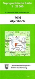 Topographische Karten Baden-Württemberg: Topographische Karte Baden-Württemberg Alpirsbach