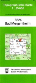 Topographische Karten Baden-Württemberg: Topographische Karte Baden-Württemberg Bad Mergentheim