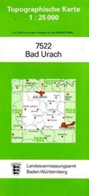 Topographische Karten Baden-Württemberg: Topographische Karte Baden-Württemberg Bad Urach