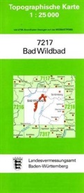 Topographische Karten Baden-Württemberg: Topographische Karte Baden-Württemberg Bad Wildbad