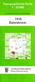 Topographische Karten Baden-Württemberg: Topographische Karte Baden-Württemberg Baiersbronn
