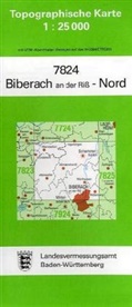 Topographische Karten Baden-Württemberg: Topographische Karte Baden-Württemberg Biberach an der Riß, Nord