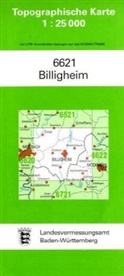Topographische Karten Baden-Württemberg: Topographische Karte Baden-Württemberg Billigheim