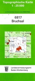 Topographische Karten Baden-Württemberg: Topographische Karte Baden-Württemberg Bruchsal