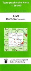 Topographische Karten Baden-Württemberg: Topographische Karte Baden-Württemberg Buchen (Odenwald)