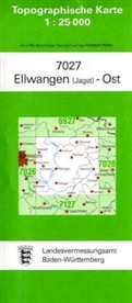 Topographische Karten Baden-Württemberg: Topographische Karte Baden-Württemberg Ellwangen (Jagst), Ost