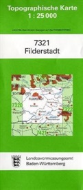 Topographische Karten Baden-Württemberg: Topographische Karte Baden-Württemberg Filderstadt