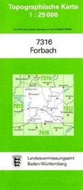 Topographische Karten Baden-Württemberg: Topographische Karte Baden-Württemberg Forbach