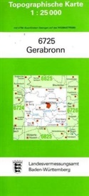 Topographische Karten Baden-Württemberg: Topographische Karte Baden-Württemberg Gerabronn