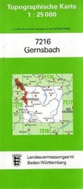 Topographische Karten Baden-Württemberg: Topographische Karte Baden-Württemberg Gernsbach