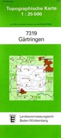 Topographische Karten Baden-Württemberg: Topographische Karte Baden-Württemberg Gärtringen