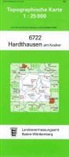 Topographische Karten Baden-Württemberg: Topographische Karte Baden-Württemberg Hardthausen am Kocher