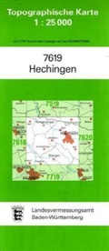 Topographische Karten Baden-Württemberg: Topographische Karte Baden-Württemberg Hechingen