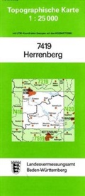 Topographische Karten Baden-Württemberg: Topographische Karte Baden-Württemberg Herrenberg