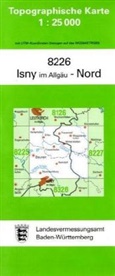 Topographische Karten Baden-Württemberg: Topographische Karte Baden-Württemberg Isny im Allgäu, Nord