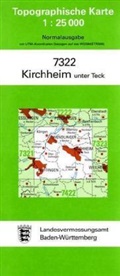Topographische Karten Baden-Württemberg: Topographische Karte Baden-Württemberg Kirchheim unter Teck