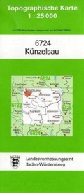 Topographische Karten Baden-Württemberg: Topographische Karte Baden-Württemberg Künzelsau