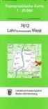 Topographische Karten Baden-Württemberg: Topographische Karte Baden-Württemberg Lahr/Schwarzwald-West
