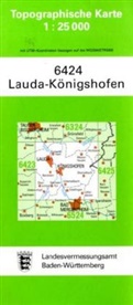 Topographische Karten Baden-Württemberg: Topographische Karte Baden-Württemberg Lauda-Königshofen
