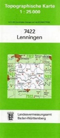 Topographische Karten Baden-Württemberg: Topographische Karte Baden-Württemberg Lenningen