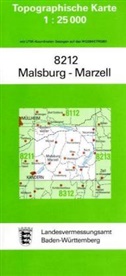 Topographische Karten Baden-Württemberg: Topographische Karte Baden-Württemberg Malsburg-Marzell