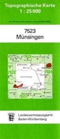 Topographische Karten Baden-Württemberg: Topographische Karte Baden-Württemberg Münsingen