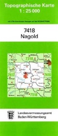 Topographische Karten Baden-Württemberg: Topographische Karte Baden-Württemberg Nagold