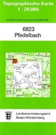 Topographische Karten Baden-Württemberg: Topographische Karte Baden-Württemberg Pfedelbach