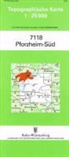 Topographische Karten Baden-Württemberg: Topographische Karte Baden-Württemberg Pforzheim-Süd