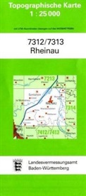 Topographische Karten Baden-Württemberg: Topographische Karte Baden-Württemberg Rheinau