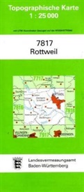 Topographische Karten Baden-Württemberg: Topographische Karte Baden-Württemberg Rottweil