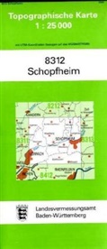 Topographische Karten Baden-Württemberg: Topographische Karte Baden-Württemberg Schopfheim