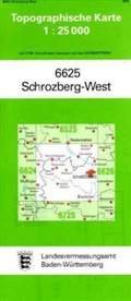 Topographische Karten Baden-Württemberg: Topographische Karte Baden-Württemberg Schrozberg-West