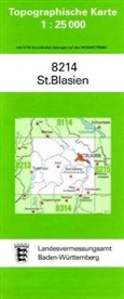 Topographische Karten Baden-Württemberg: Topographische Karte Baden-Württemberg St. Blasien