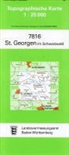 Topographische Karten Baden-Württemberg: Topographische Karte Baden-Württemberg St. Georgen im Schwarzwald
