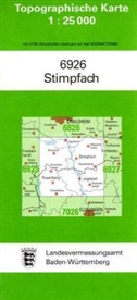 Topographische Karten Baden-Württemberg: Topographische Karte Baden-Württemberg Stimpfach