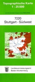 Topographische Karten Baden-Württemberg: Topographische Karte Baden-Württemberg Stuttgart-Südwest