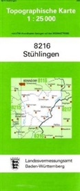 Topographische Karten Baden-Württemberg: Topographische Karte Baden-Württemberg Stühlingen
