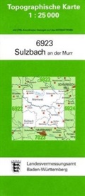 Topographische Karten Baden-Württemberg: Topographische Karte Baden-Württemberg Sulzbach an der Murr