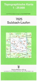 Topographische Karten Baden-Württemberg: Topographische Karte Baden-Württemberg Sulzbach-Laufen