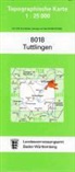 Topographische Karten Baden-Württemberg: Topographische Karte Baden-Württemberg Tuttlingen