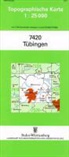 Topographische Karten Baden-Württemberg: Topographische Karte Baden-Württemberg Tübingen