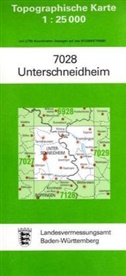 Topographische Karten Baden-Württemberg: Topographische Karte Baden-Württemberg Unterschneidheim