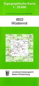 Topographische Karten Baden-Württemberg: Topographische Karte Baden-Württemberg Wüstenrot