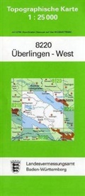 Topographische Karten Baden-Württemberg: Topographische Karte Baden-Württemberg Überlingen-West