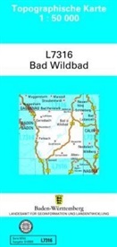 Topographische Karten Baden-Württemberg, Zivilmilitärische Ausgabe: Topographische Karte Baden-Württemberg, Zivilmilitärische Ausgabe - Bad Wildbad