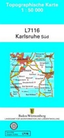 Topographische Karten Baden-Württemberg, Zivilmilitärische Ausgabe: Karlsruhe-Süd